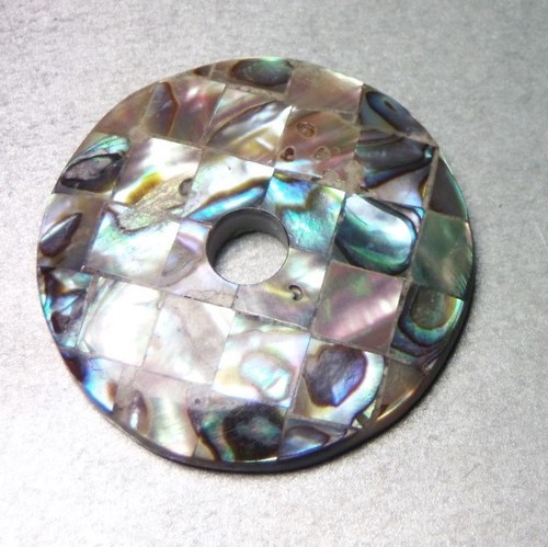 Paua mušle - donut - průměr 3,5 cm - D229 — foto 1