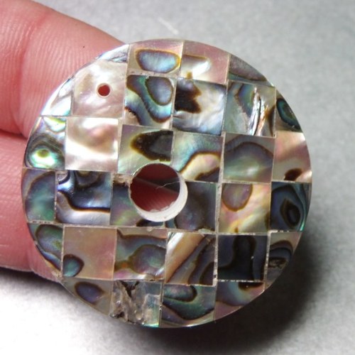 Paua mušle - donut - průměr 3,5 cm - D230 — foto 1