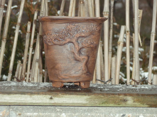 Bonsai miska tmavá vysoká — foto 1