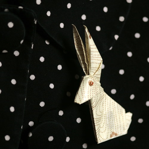 Origami Králík brož — foto 1