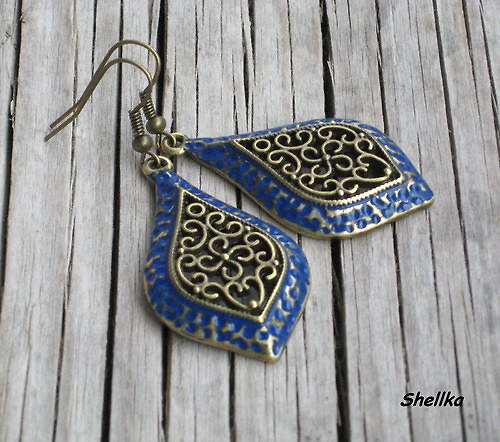 Náušnice ,,BLUE TEARS,, — foto 1
