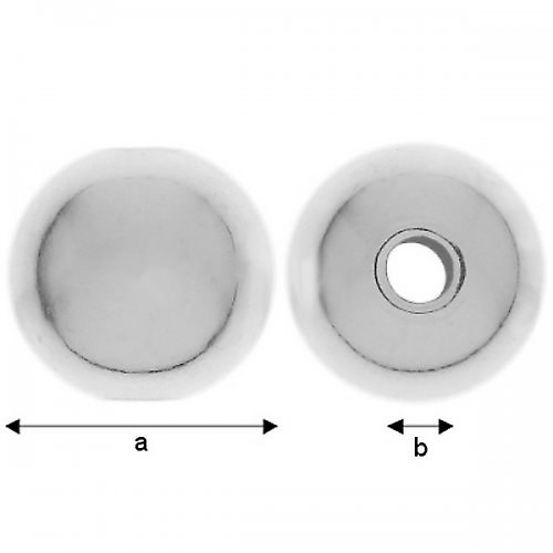 Korálek stříbro 2 mm, Ag 925/1000, 10 kusů