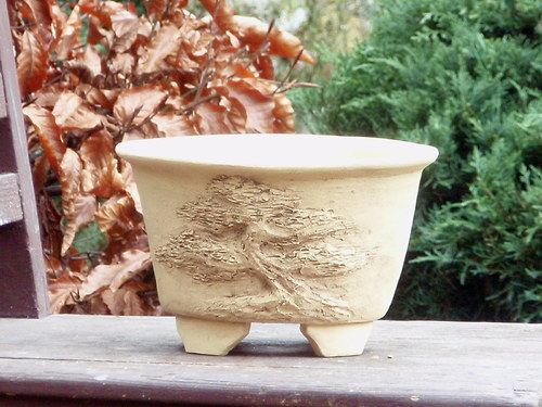 Bonsai miska světlá kulatá — foto 1