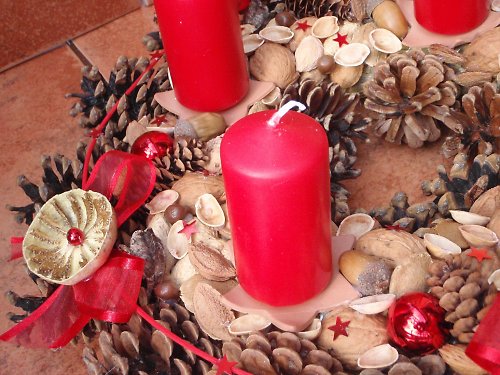 Adventní věnec v červené - 17 — foto 1
