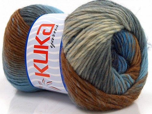Magic Wool deLuxe hnědomodrá