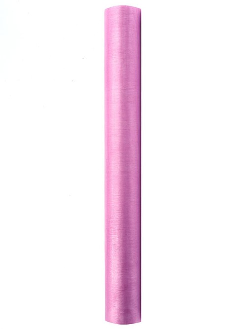 Organza 36 cm x 9 m FIALOVO-RŮŽOVÁ NEOBŠITÁ