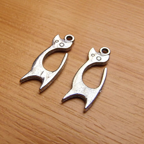 Kočka - starostříbro - 9mm x 23mm