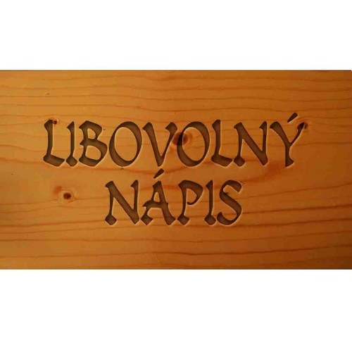 Cedulka na dveře, hliník im. dřevo Váš text 9x5cm