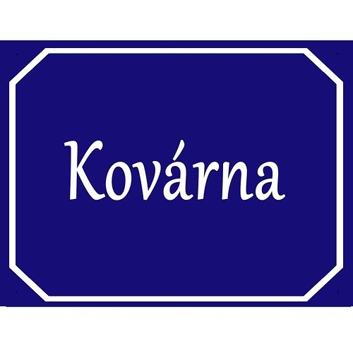 Cedulka s libovolným textem modrá vel. 20x15cm