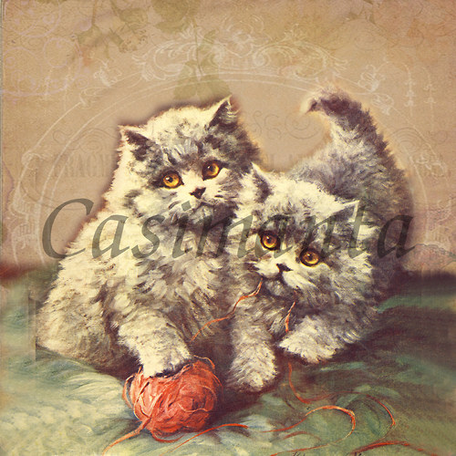 Koťata - vintage motiv — foto 1