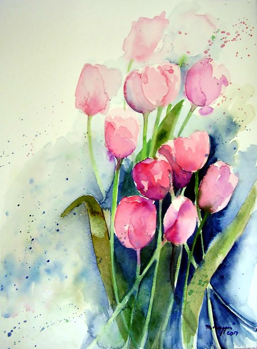 Ružové tulipány — foto 1