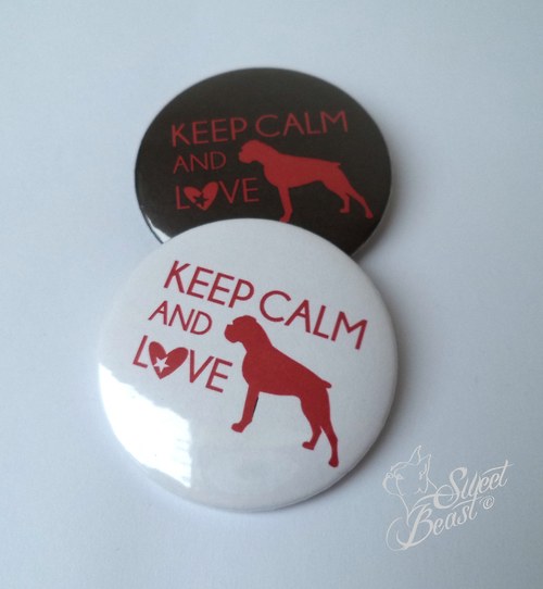 "Keep Calm and LOVE BOXER" Black&White set — foto 1