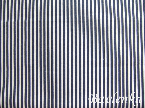 Bavlna modro bílý proužek 4 mm — foto 1