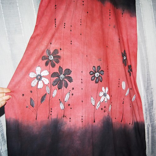 Malované batikované šaty 4XL — foto 1