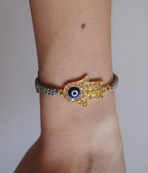 Hamsa zlatý náramek — foto 1