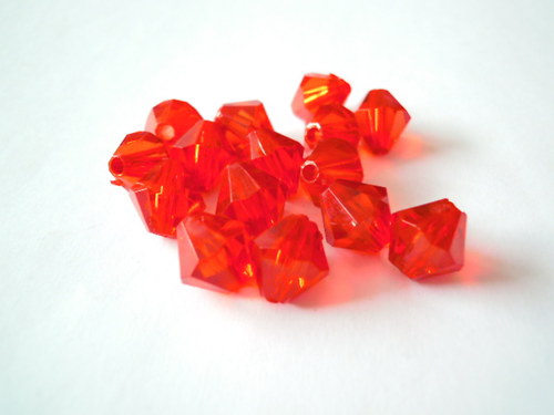 Korálky Cínovky červené 10mm/20ks