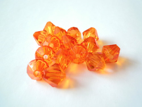 Korálky Cínovky oranžové 10mm/20ks