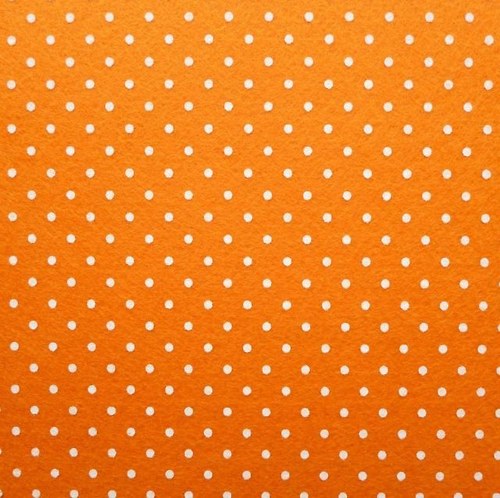 Plsť s puntíčky: Oranžová — foto 1