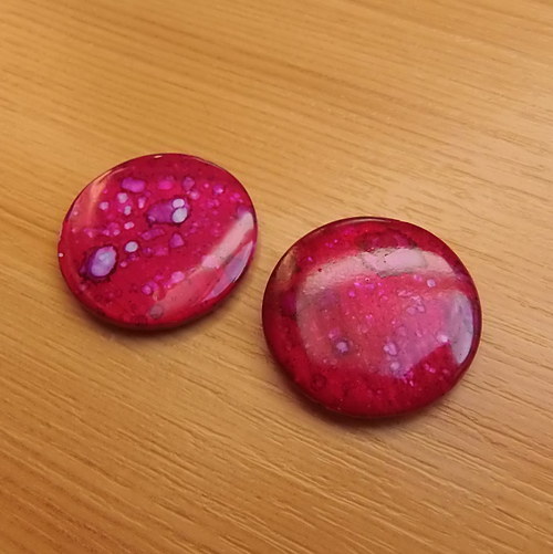 Perleťové placky 25 mm - 2 kusy