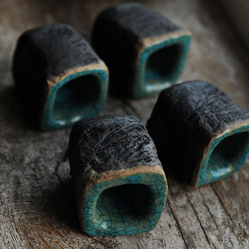 RAKU - set 4 štamperlíkov — foto 1