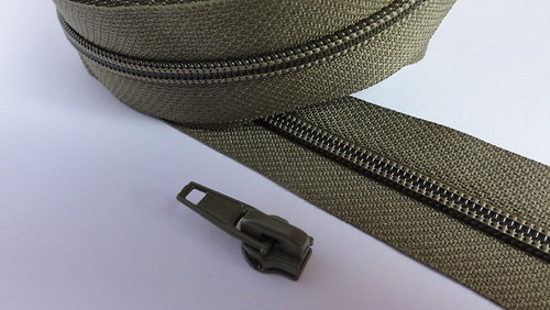 Zip (2 m) + jezdec ( 8 ks) - 5mm (khaki 268)