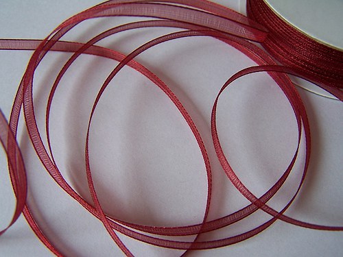 Šifonová stuha 3mm - 5m - vínová (32)