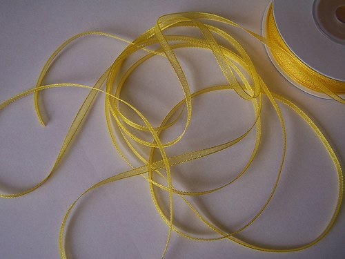 Šifonová stuha 3mm - 5m - žlutá (67)