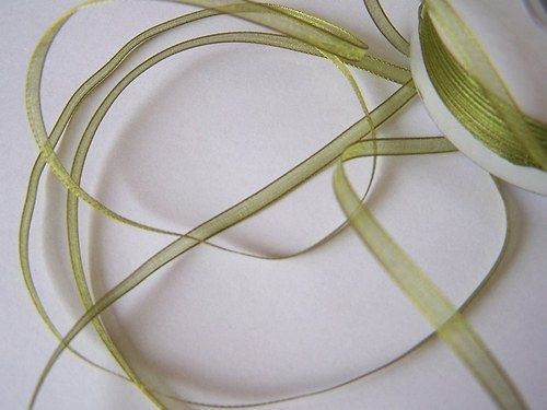 Šifonová stuha 3mm - 5m - khaki (127)