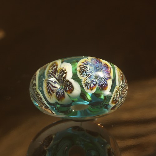 Big hole bead - Orchideas — foto 1