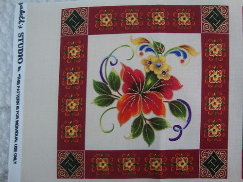Látkový obrázek - ornamenty 1 — foto 1