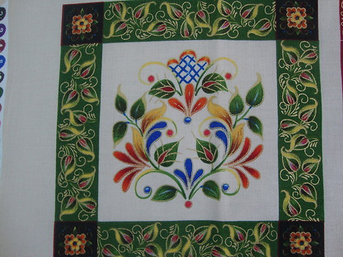 Látkový obrázek - ornamenty 3 — foto 1