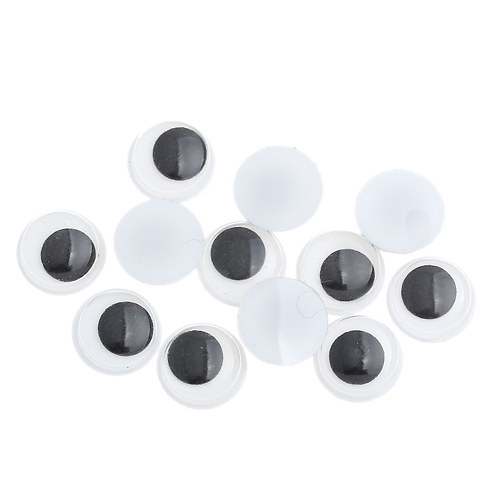 Oči pohyblivé plast/ 10mm/ 2000ks