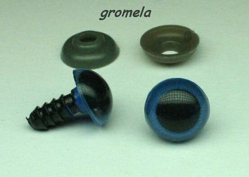 Bezpečnostní oči modré 12 mm