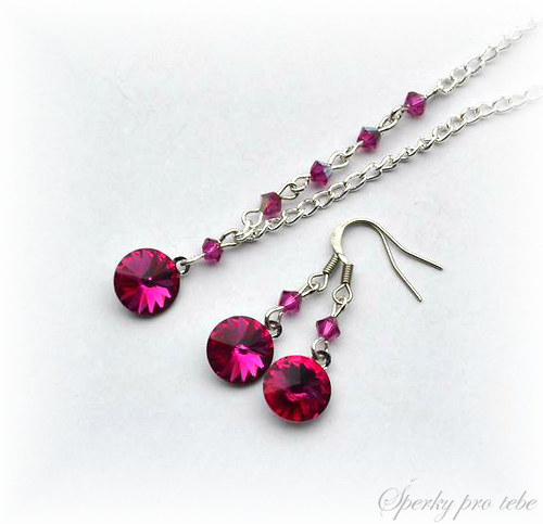 Sada Swarovski Elements Fuchsia — foto 1
