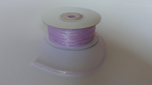 Šifonová stuha 3mm - 5m - sv. fialová (174)