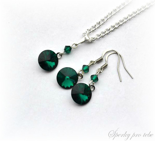 Sada Swarovski Elements Emerald — foto 1