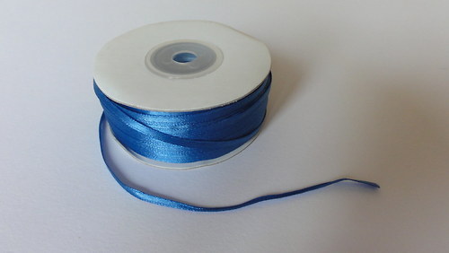 Saténová stužka 3mm - 5m - modrá (149)