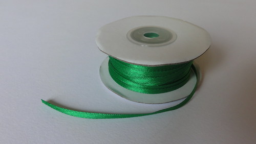 Saténová stužka 3mm - 5m - zelená (99)
