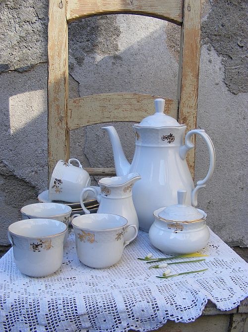 Porcelánový, kávový servis — foto 1