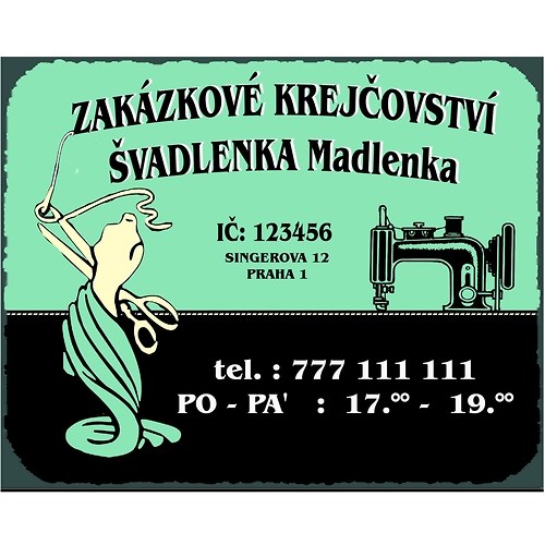Firemní cedulka s plnobarevným tiskem 20x15cm