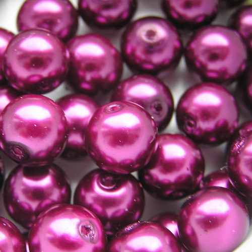 8 mm voskové perle fialovorůžové 20 ks