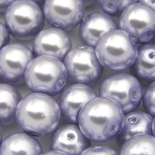 8 mm voskové perle světle fialové 20 ks