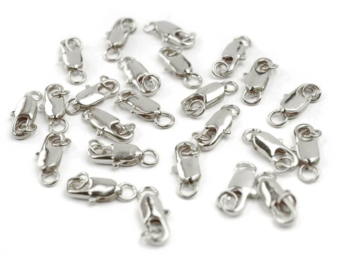 Karabinka s kroužkem 5x15mm/stříbrná-10ks