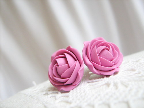 Simple colors: Raspberry Cream, náušnice — foto 1
