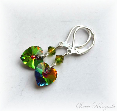 Náušnice Swarovski Elements Heart — foto 1