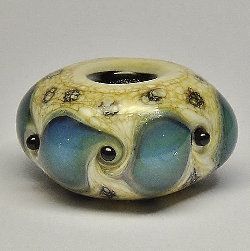 Big hole bead "Paví valčík" — foto 1