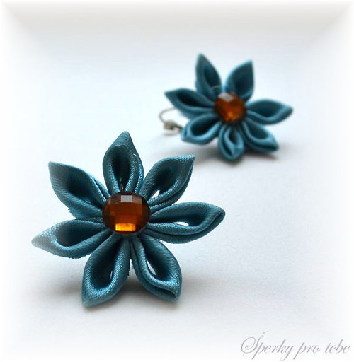Náušnice Hana Kanzashi — foto 1