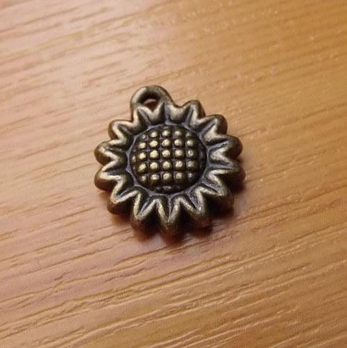 Slunečnice - starobronz - 16 mm - 2 kusy