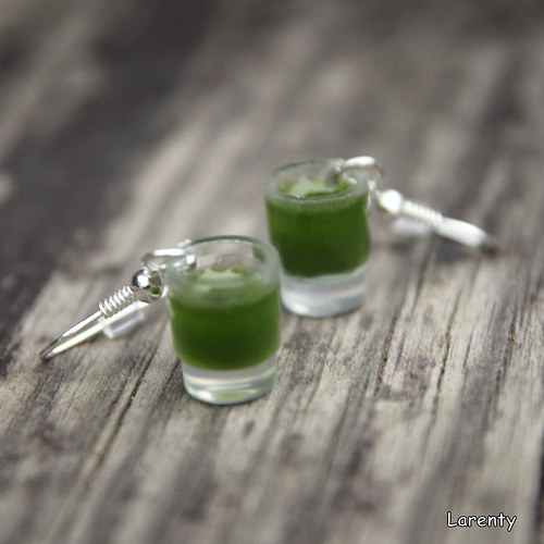Absinthové naušničky — foto 1
