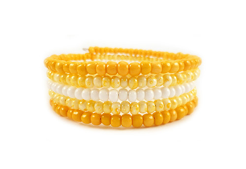 Náramek žlutobílé léto